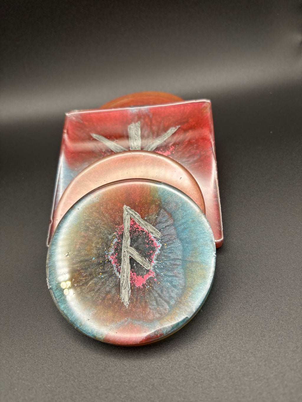 Resin Elder Futhark Coasters