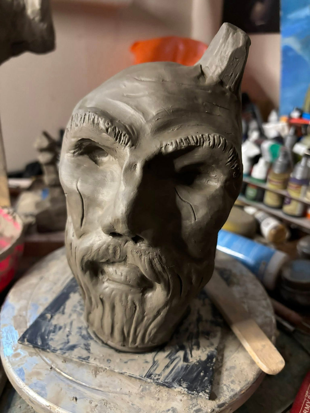 Thor, Plaster Cast Sculpture